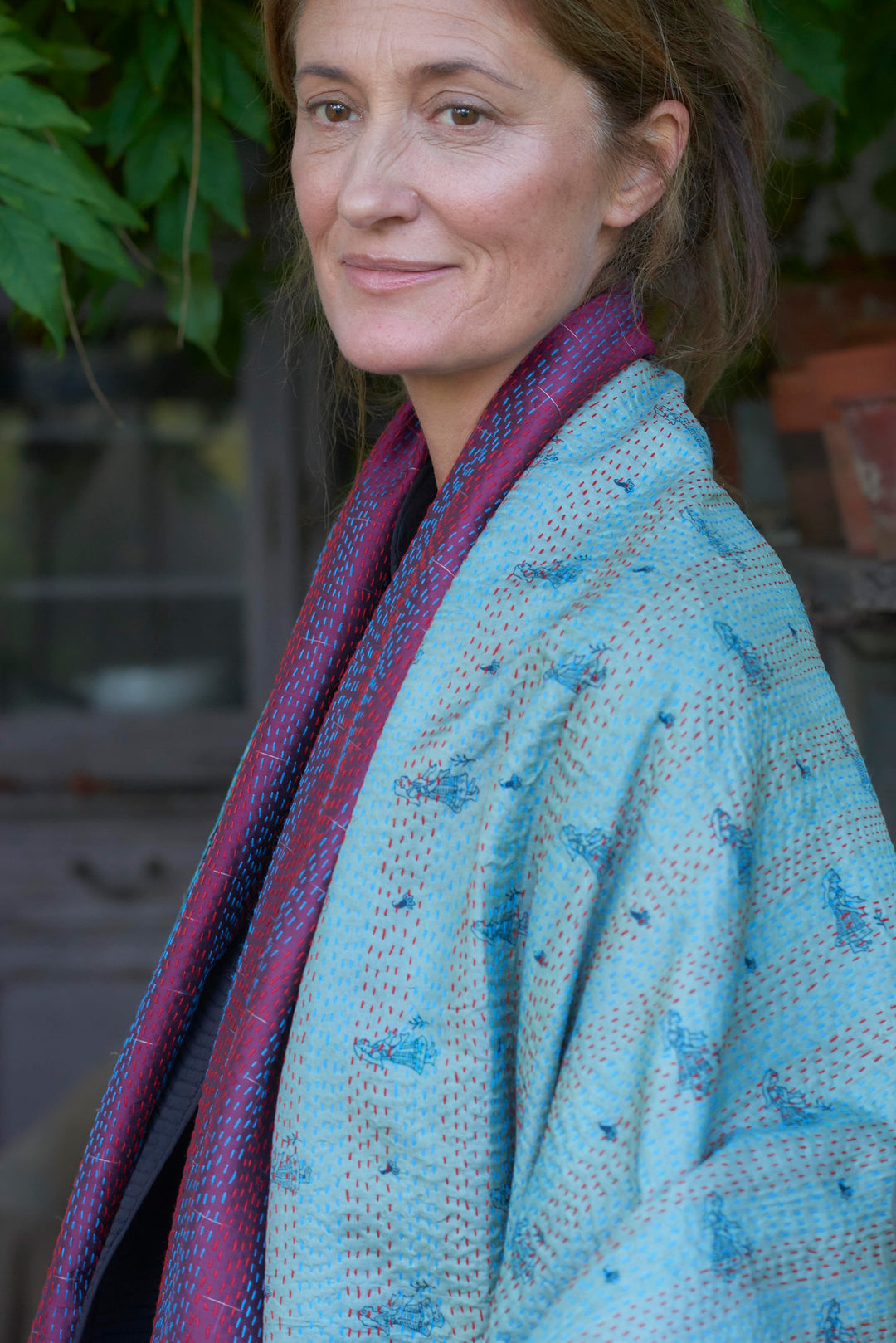 Silk Kantha Shawl | Carina