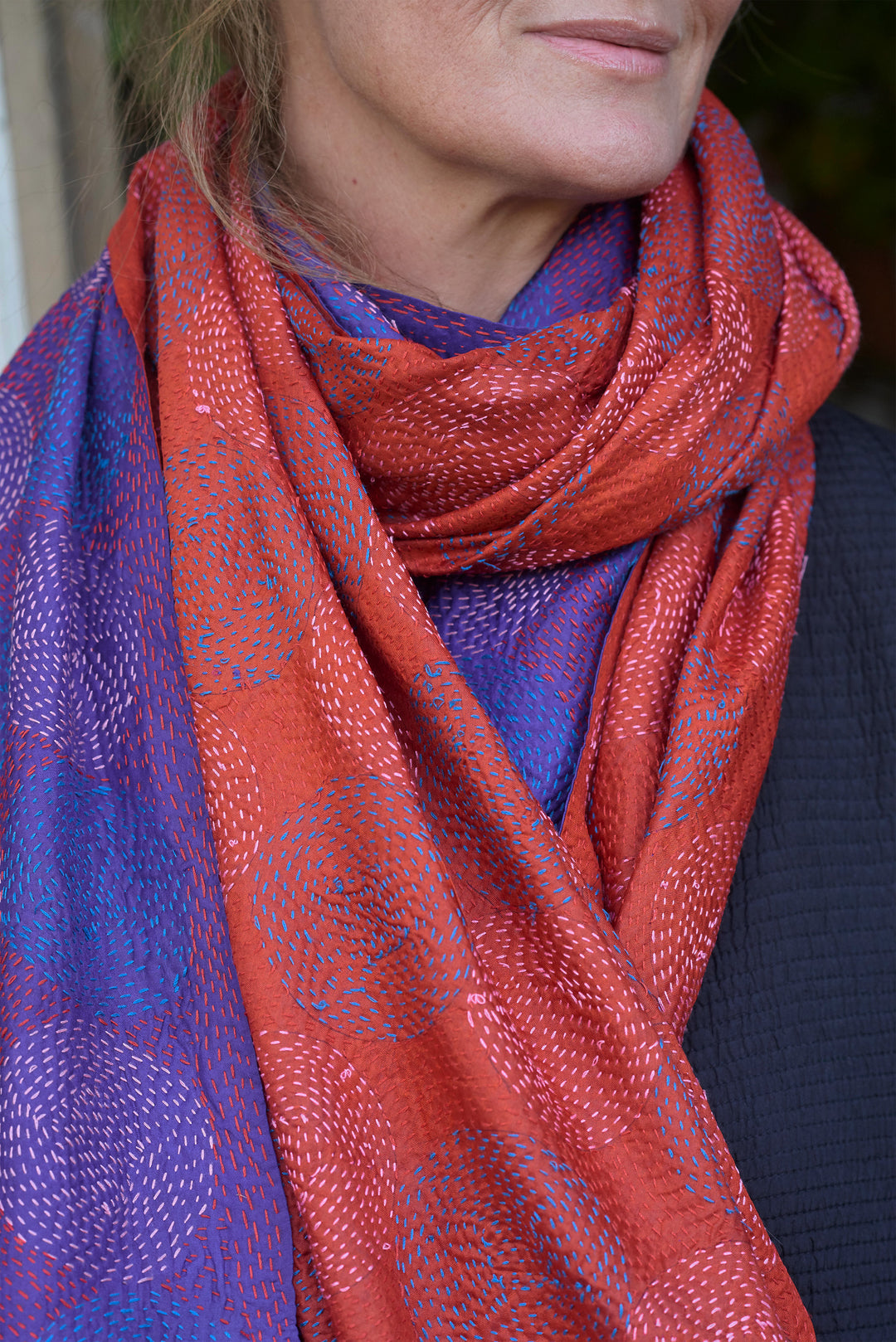 Silk Kantha Shawl | Carmen