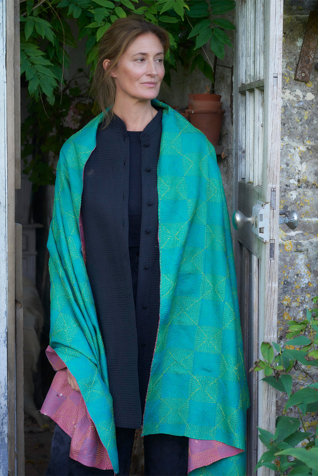 Silk Kantha Shawl | Clara