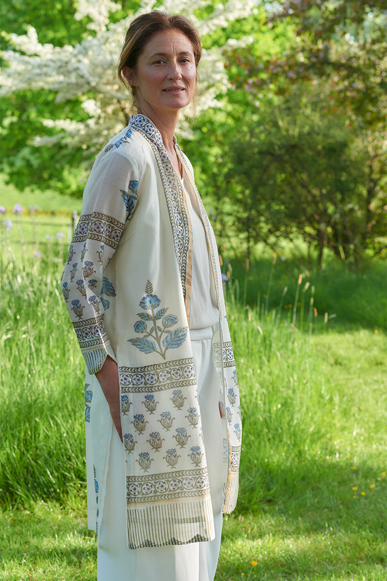 Chanderi Silk / Cornflower / UK 12-14