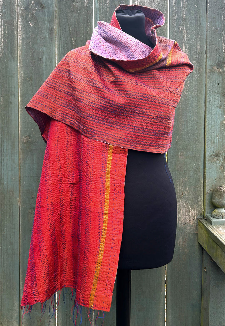 Silk Kantha Stole | Emilia