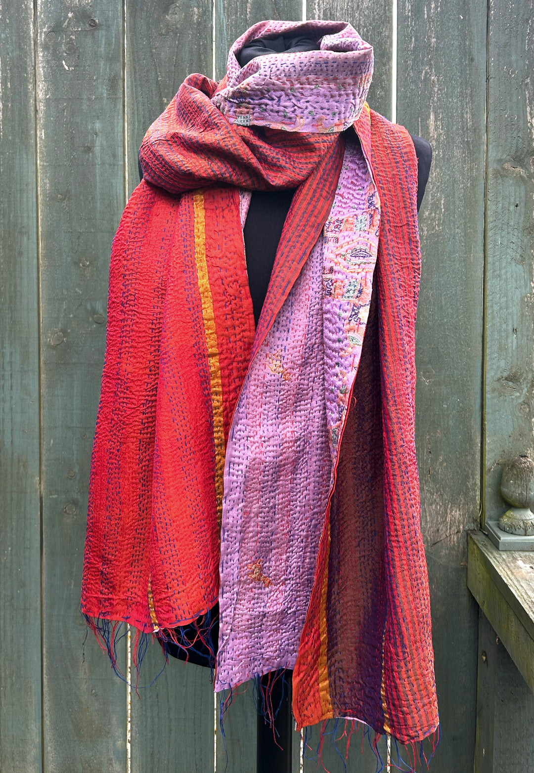 Silk Kantha Stole | Emilia