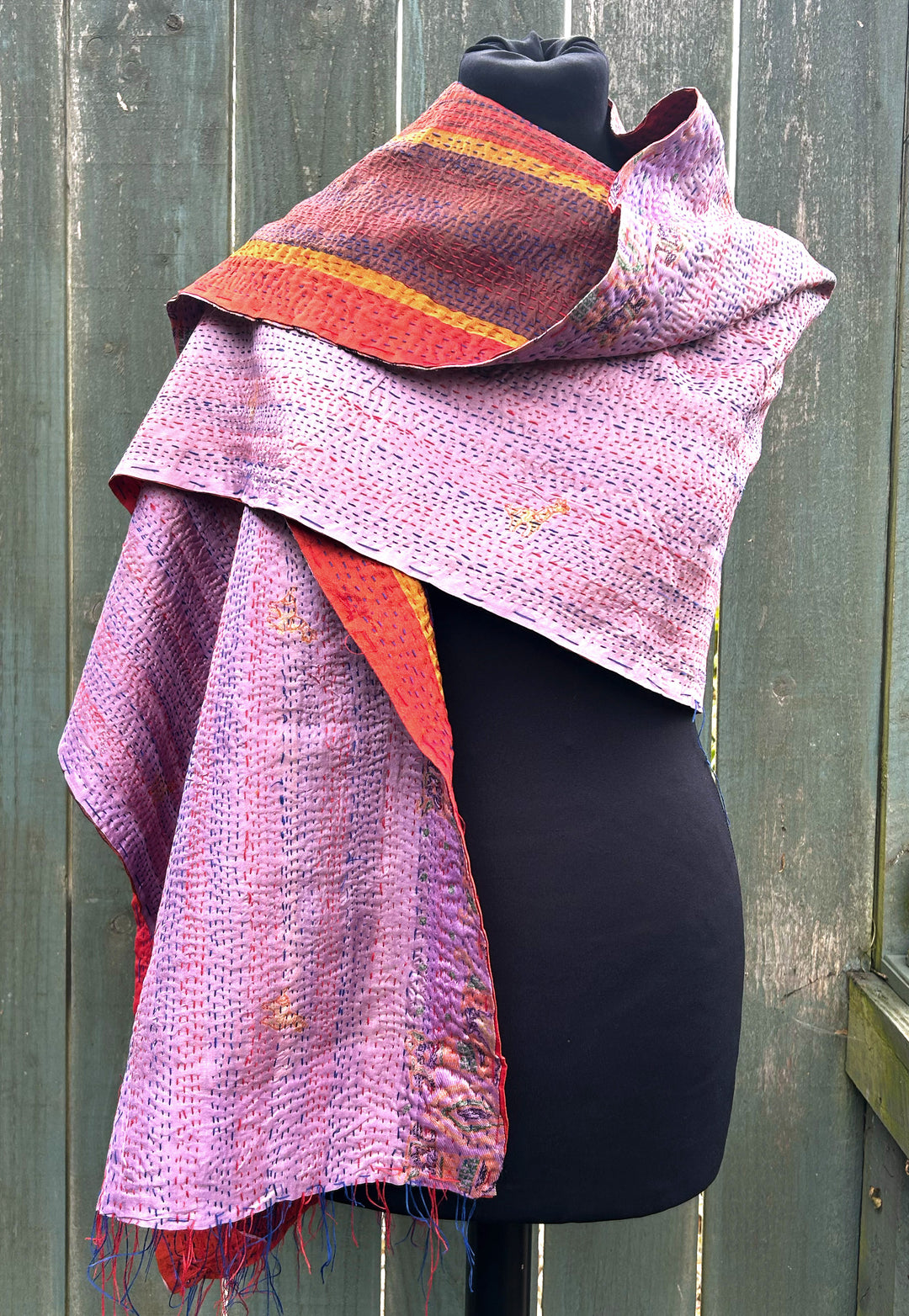 Silk Kantha Stole | Emilia