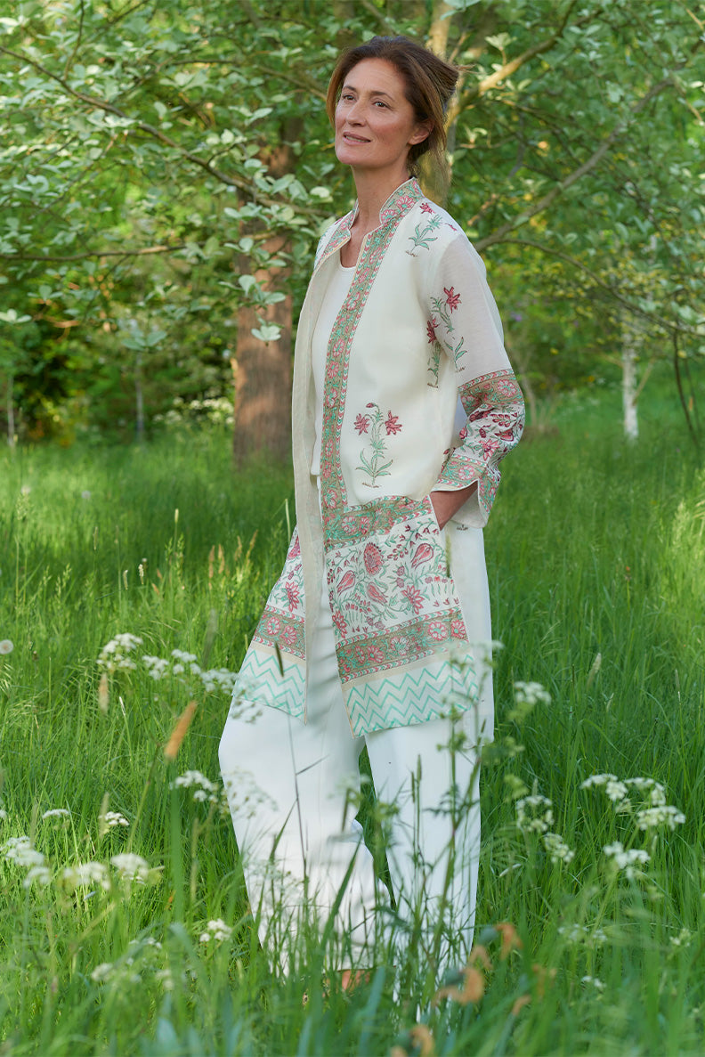 Chanderi Silk / Forget-Me-Not / UK 14-16