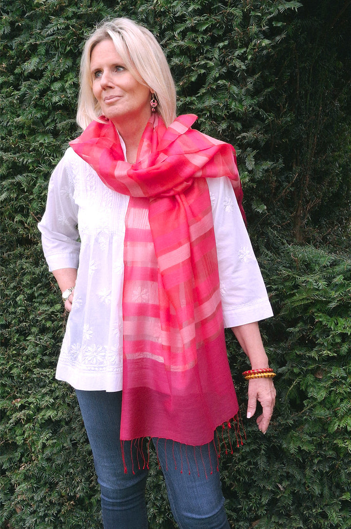 'Horizon' Fine Silk & Wool Scarf