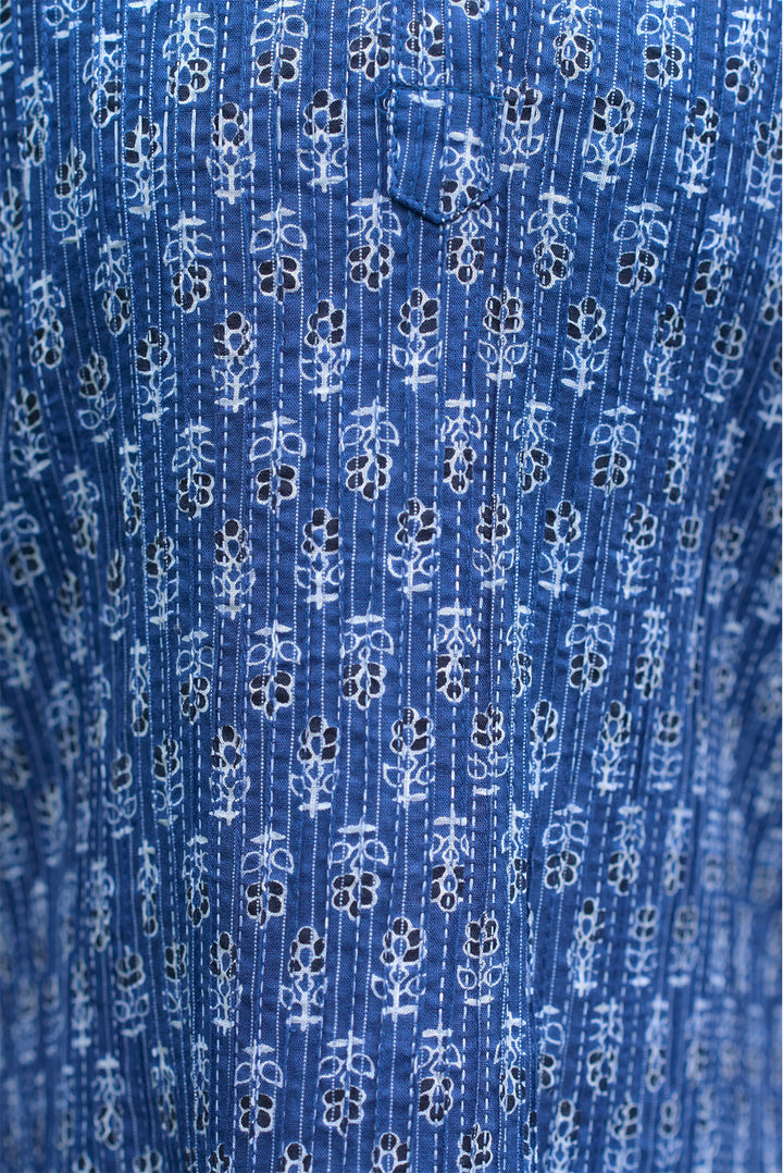 Pintuck Cotton Top | Indigo Stitch