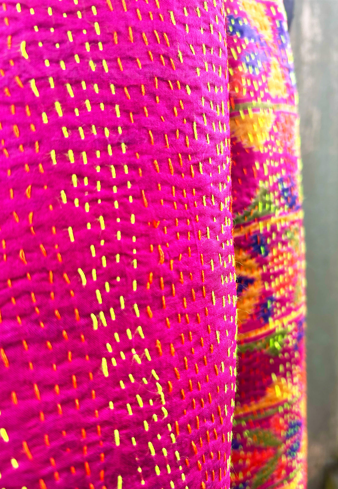 Silk Kantha Stole | Iris