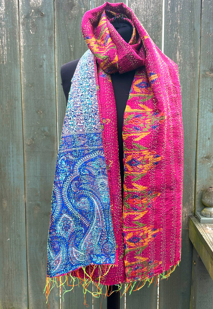 Silk Kantha Stole | Juniper