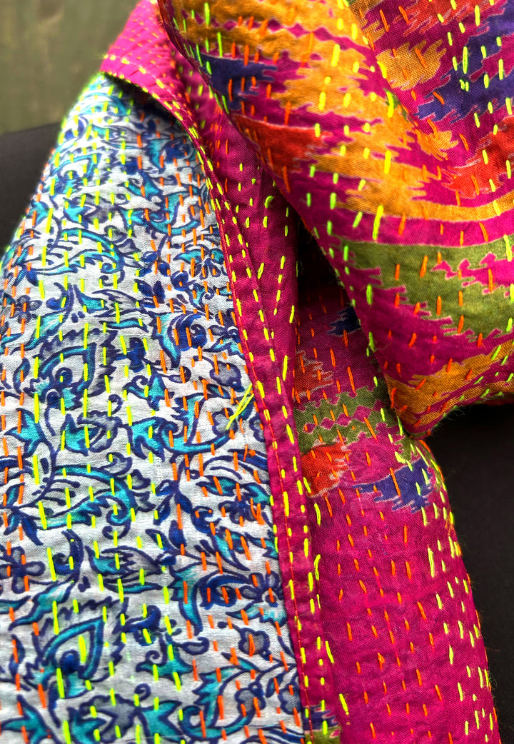 Silk Kantha Stole | Juniper