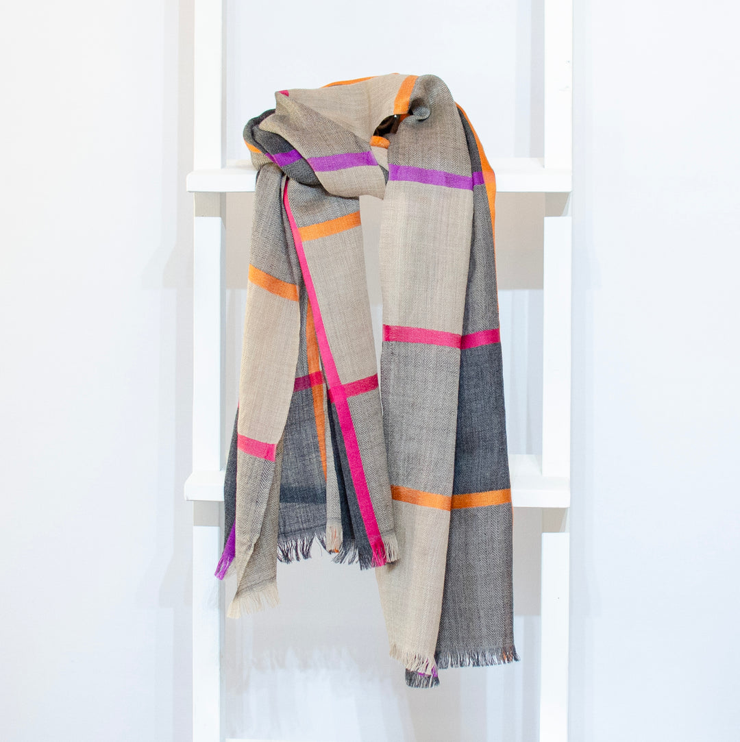 'Kara' Fine Wool & Silk Scarf