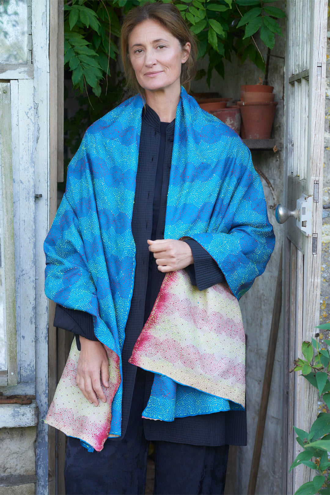 Silk Kantha Shawl | Katya