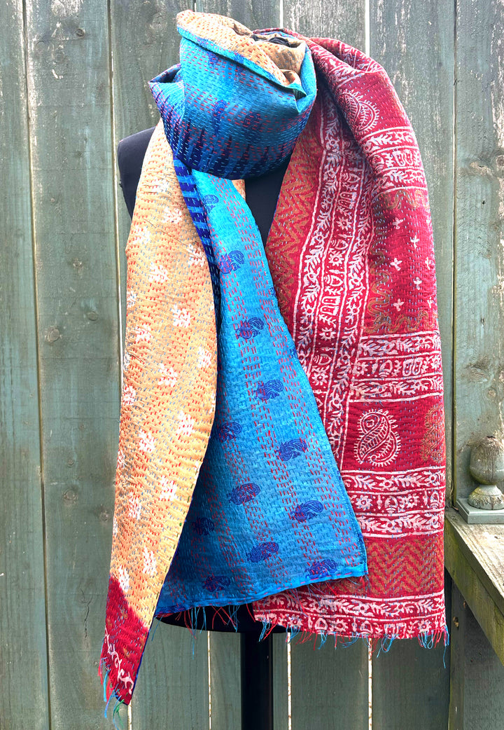 Silk Kantha Stole | Laila