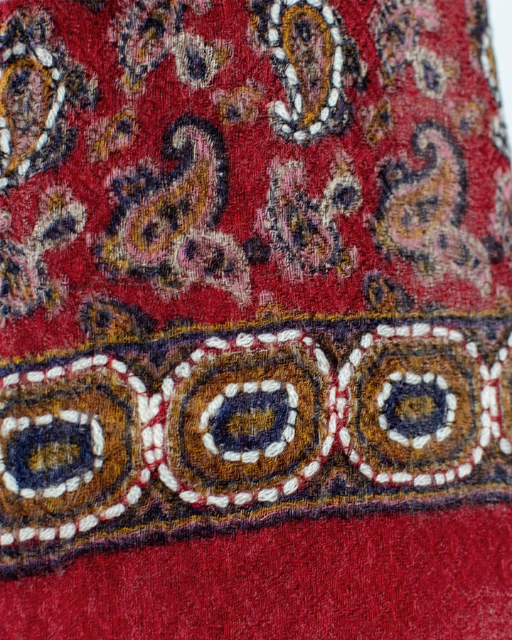 'Marita' Hand-embroidered Scarf