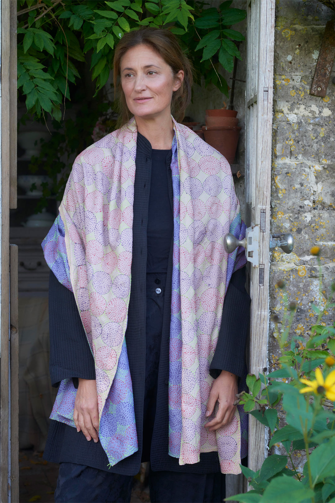 Silk Kantha Shawl | Maya