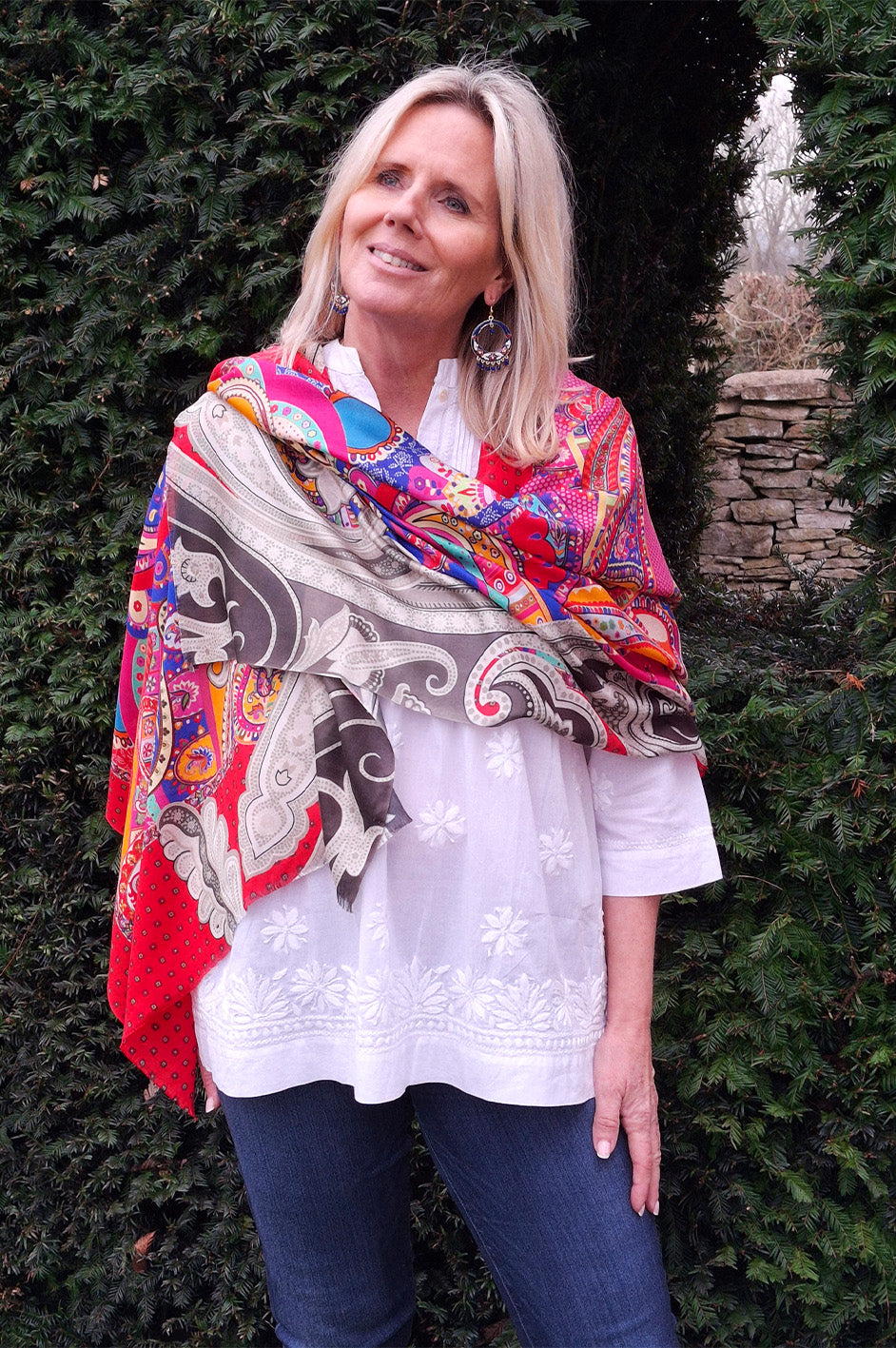 'Myriad' Pure Silk Scarf