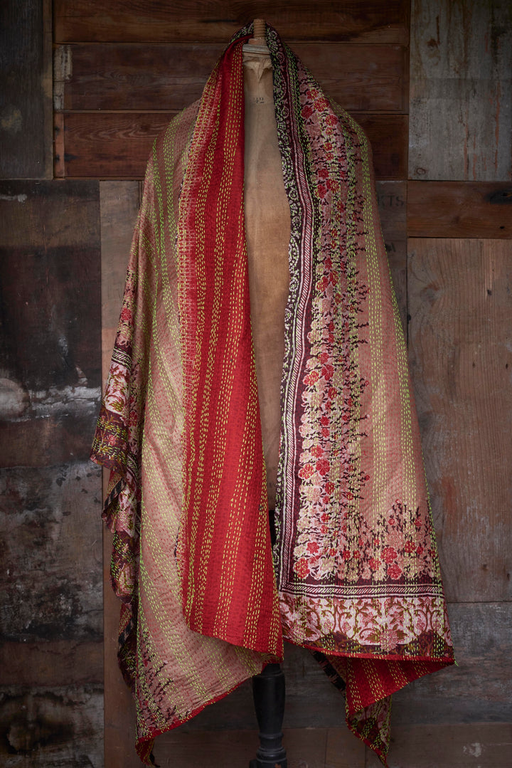 Silk Kantha Shawl | Olivia