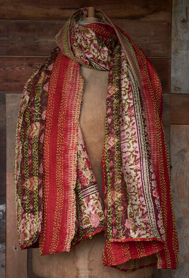 Silk Kantha Shawl | Olivia