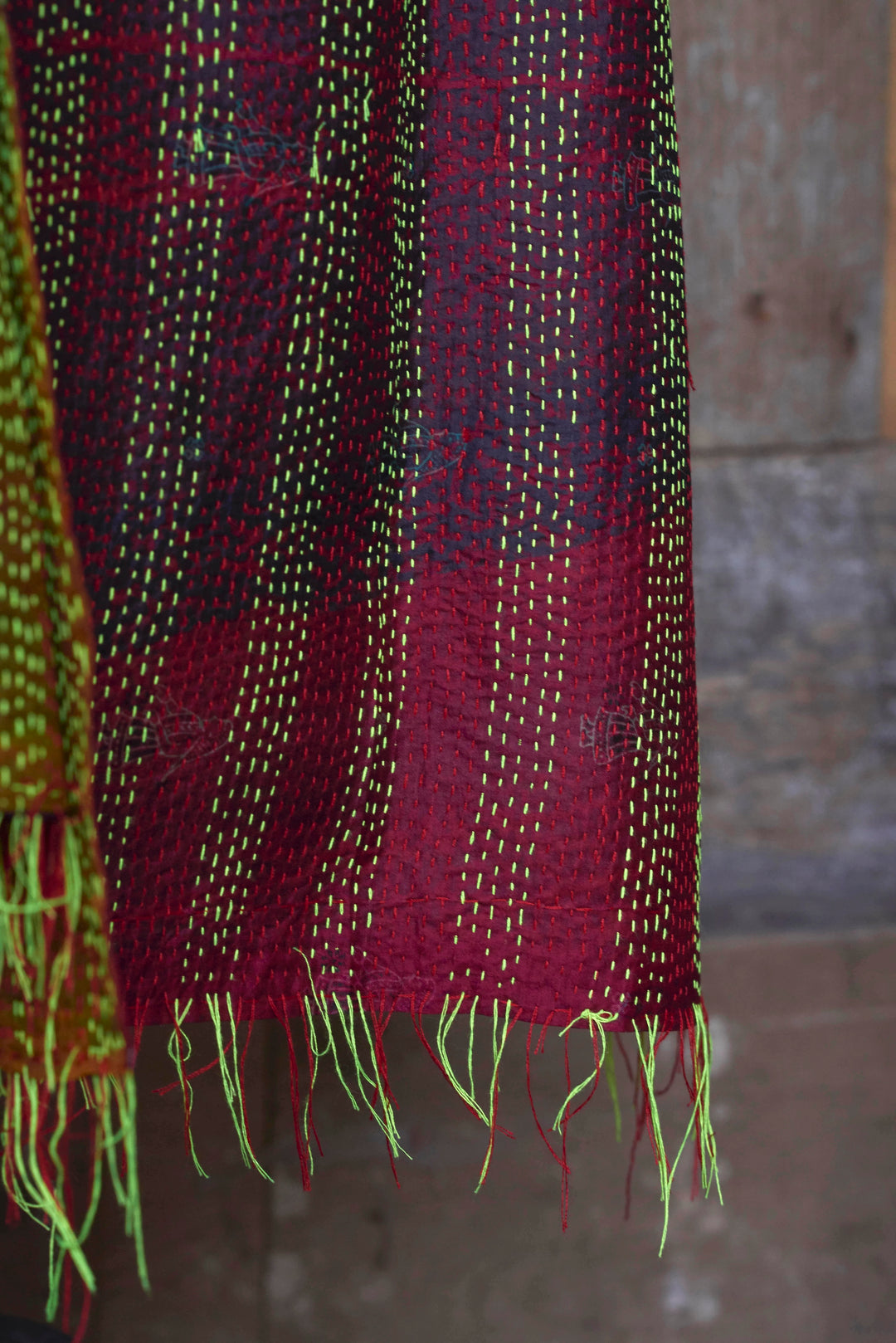 Silk Kantha Stole | Ora