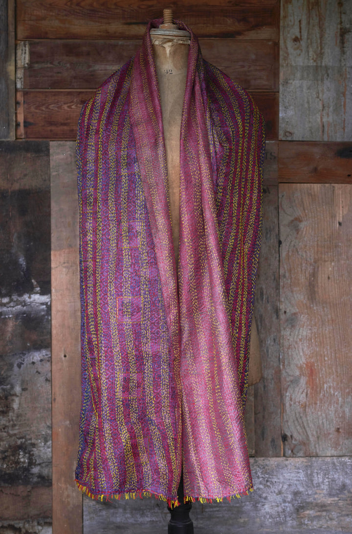 Silk Kantha Stole | Paola