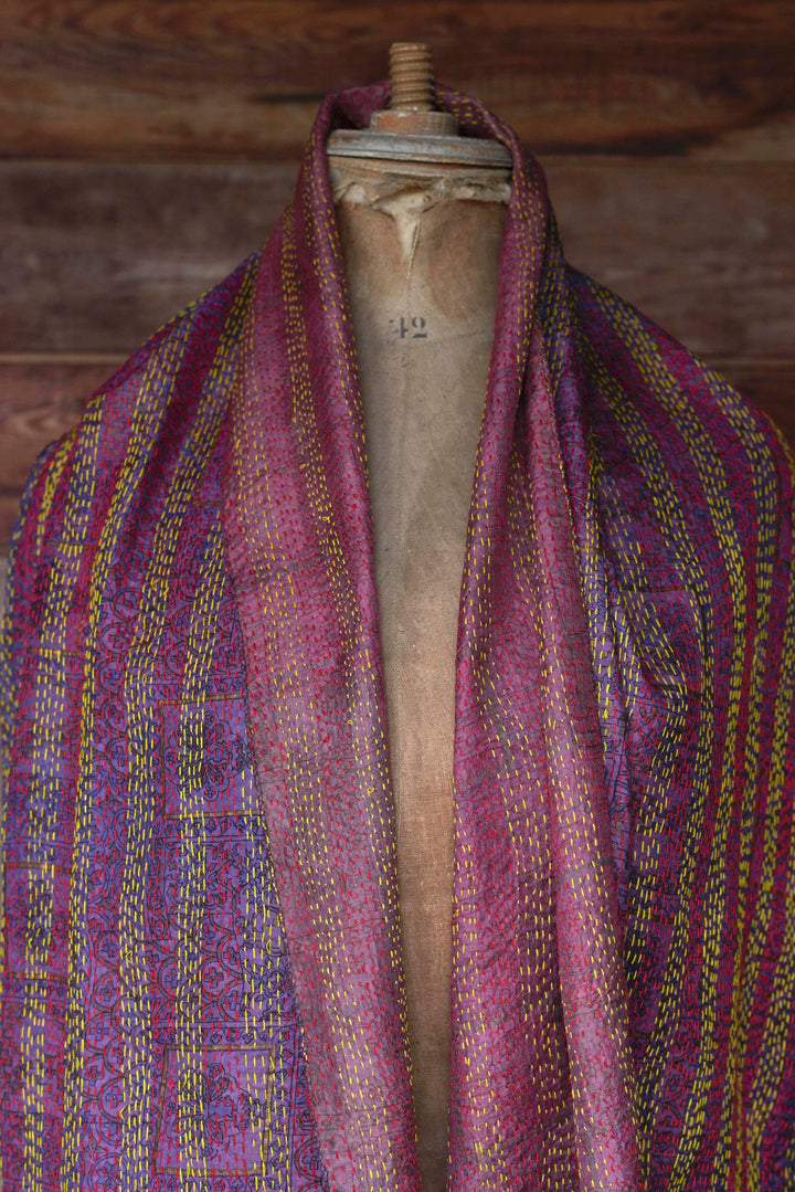 Silk Kantha Stole | Paola