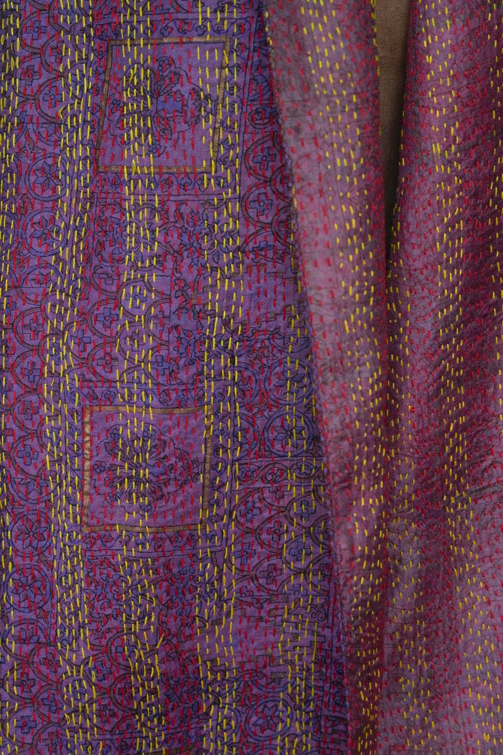 Silk Kantha Stole | Paola