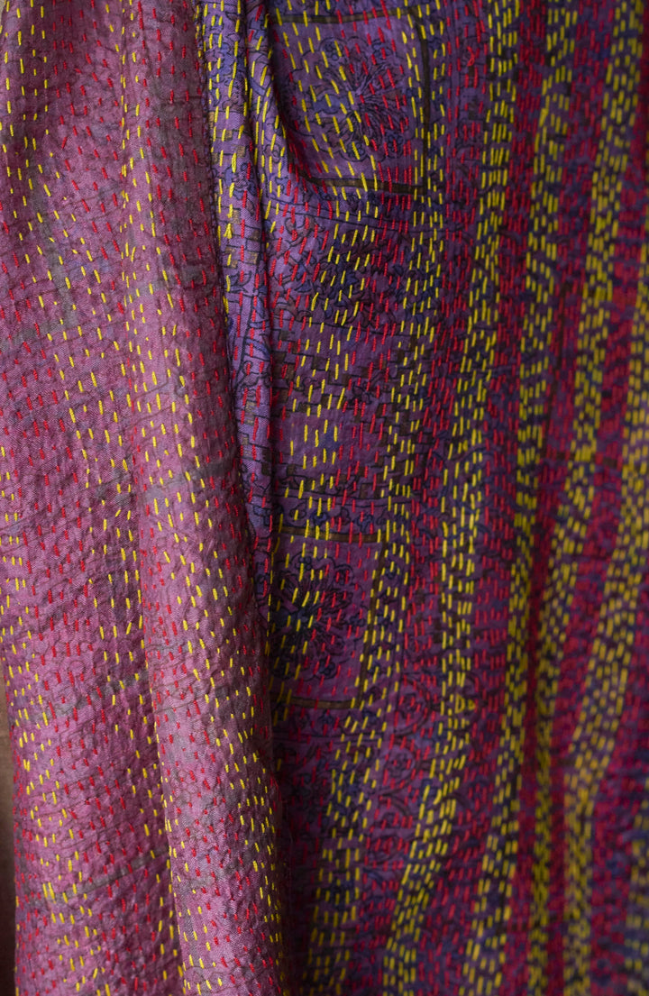 Silk Kantha Stole | Paola