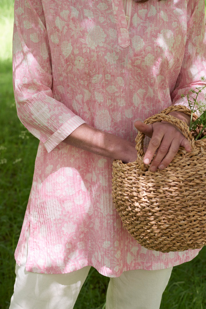Pintuck Cotton Tunic | English Rose
