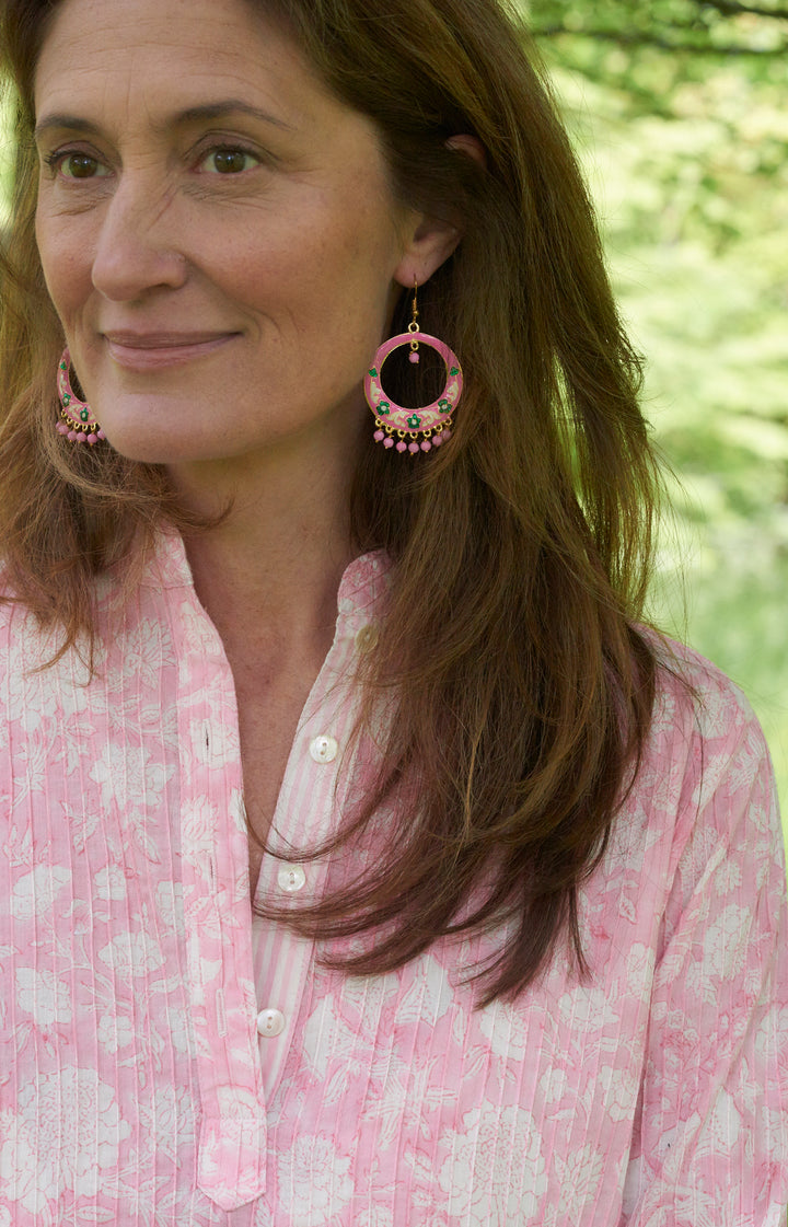 Pintuck Cotton Tunic | English Rose