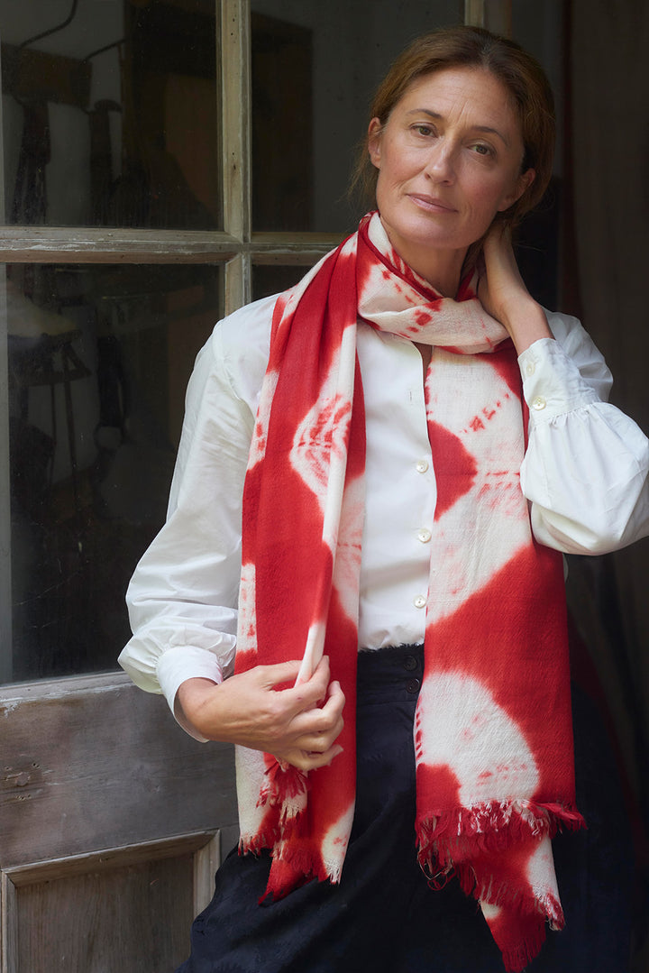 Pure wool Scarf | Red Moon