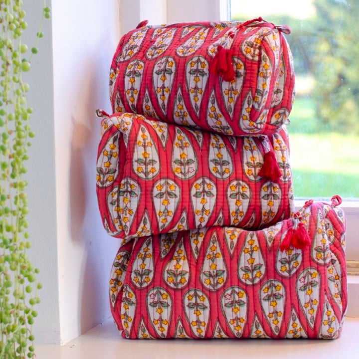 Hand block-printed Sponge Bags (Set of 3) | Vine