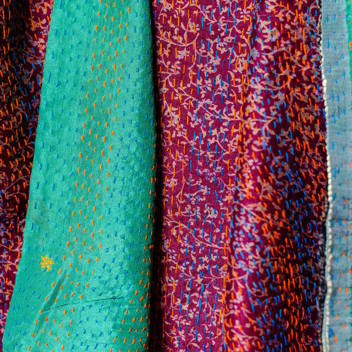 Silk Kantha Stole | Aurelia