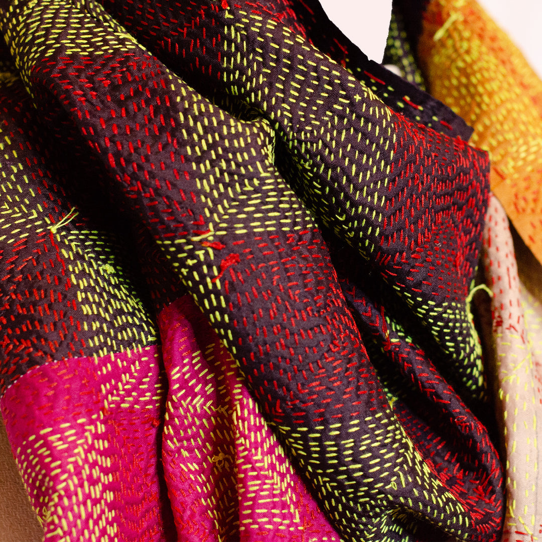 Silk Kantha Stole | Stella