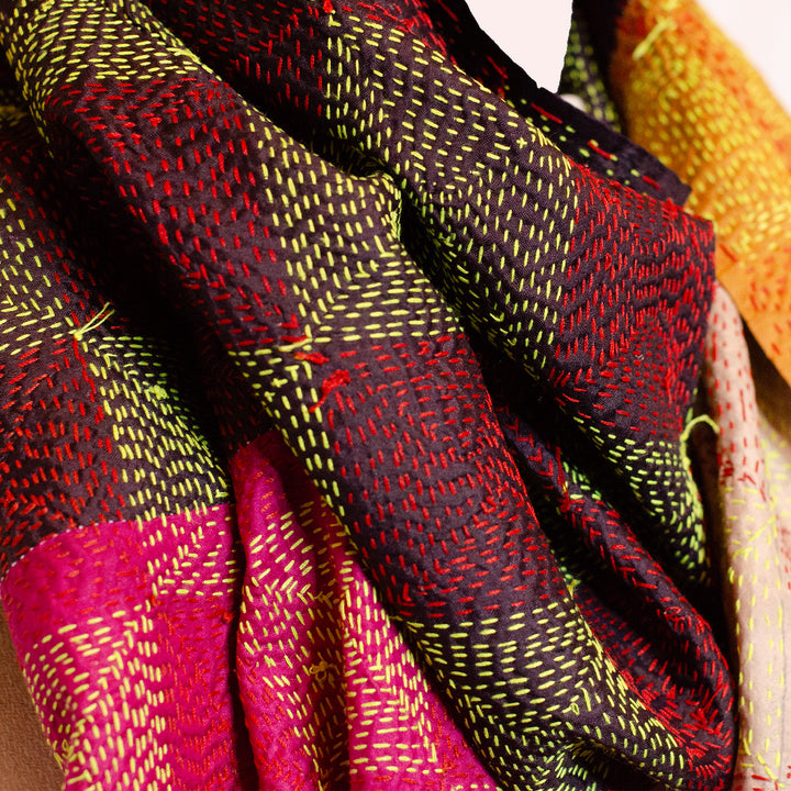 Silk Kantha Stole | Stella