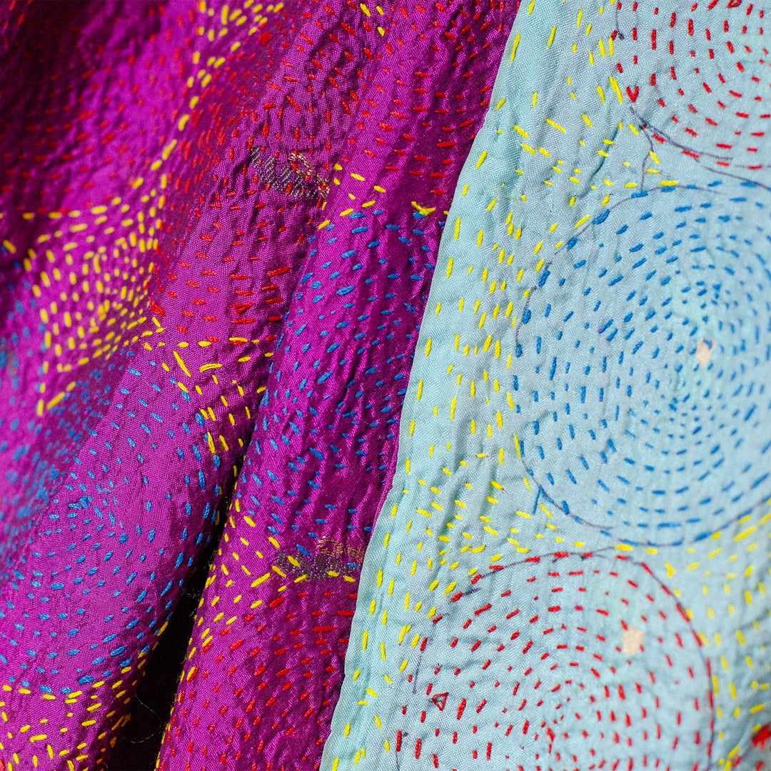 Silk Kantha Shawl | Venus