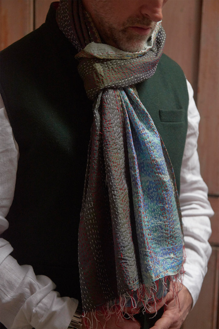 Silk Kantha Stole | Sonu