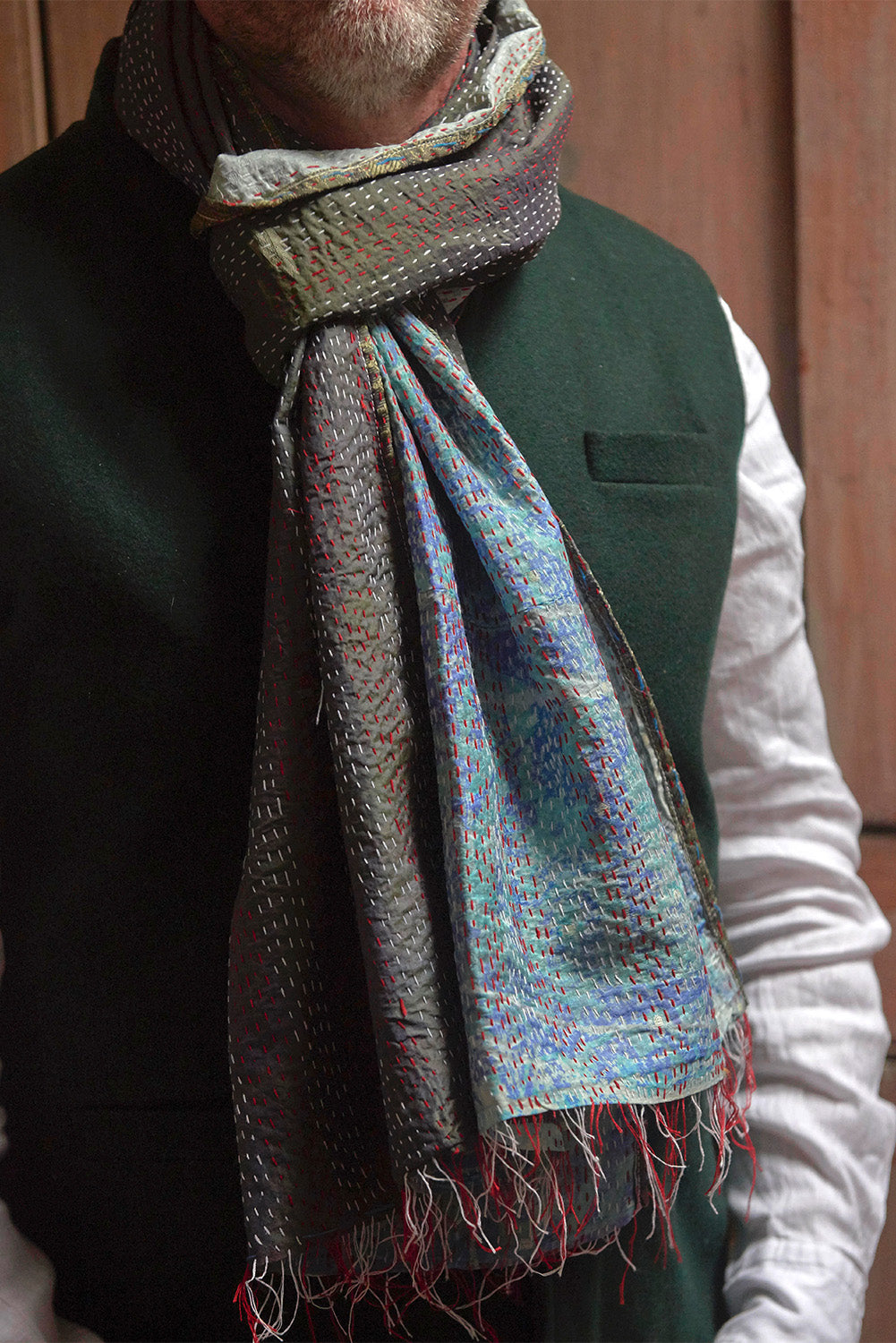 Silk Kantha Stole | Sonu