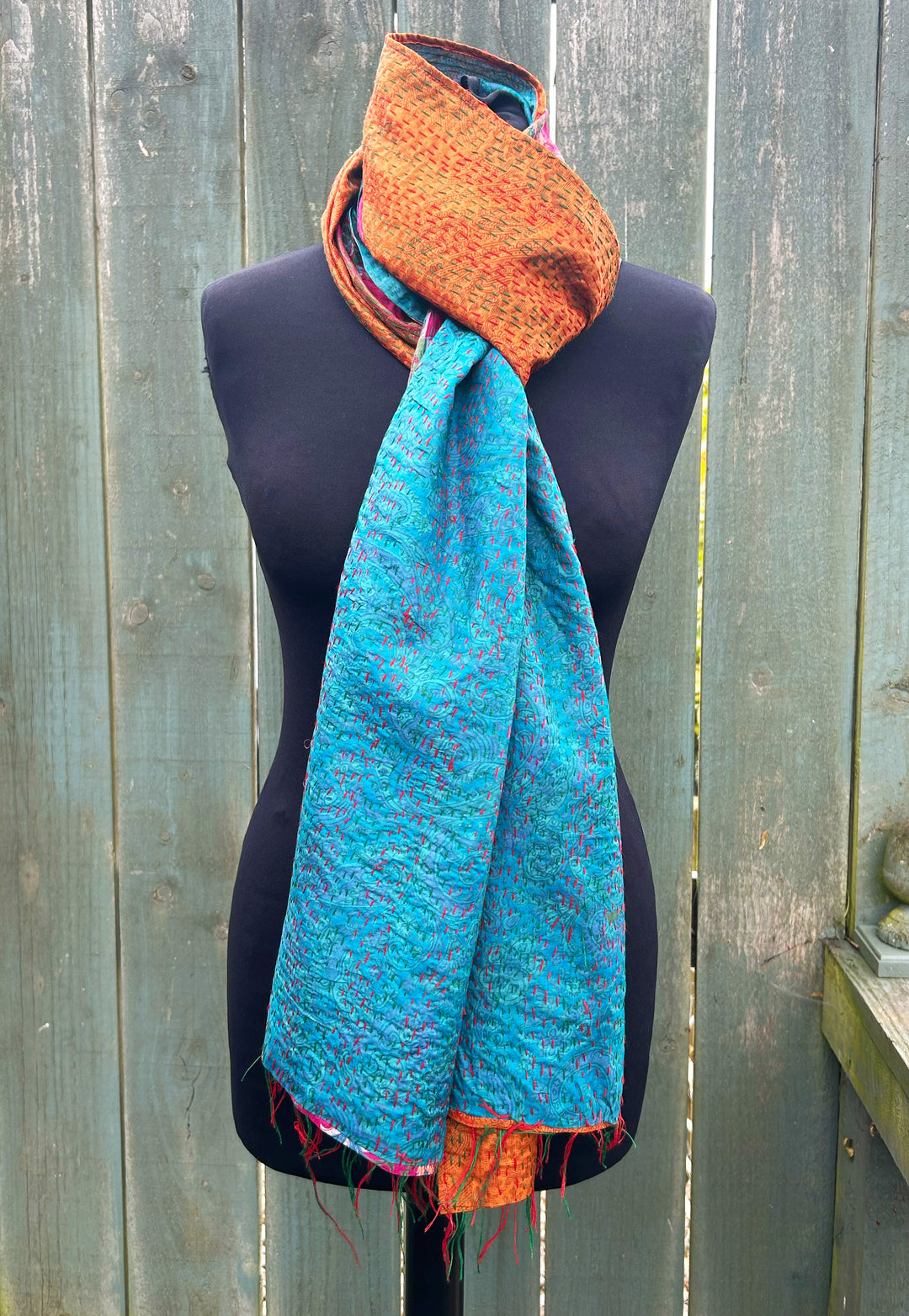 Silk Kantha Stole | Tansy