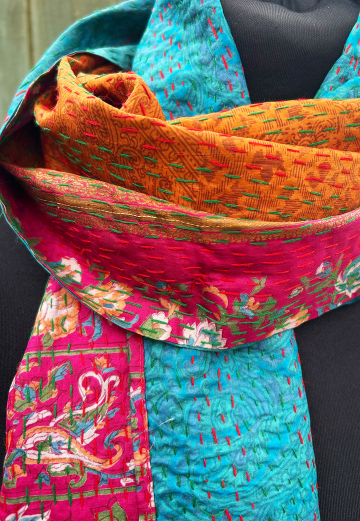 Silk Kantha Stole | Tansy