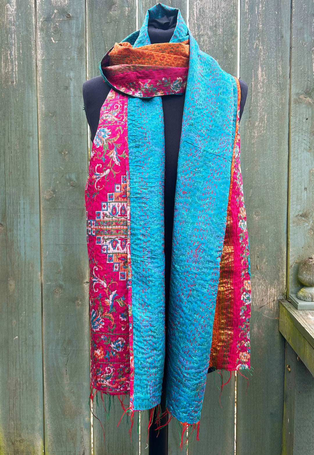 Silk Kantha Stole | Tansy