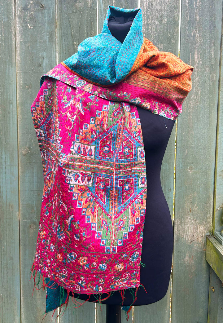 Silk Kantha Stole | Tansy