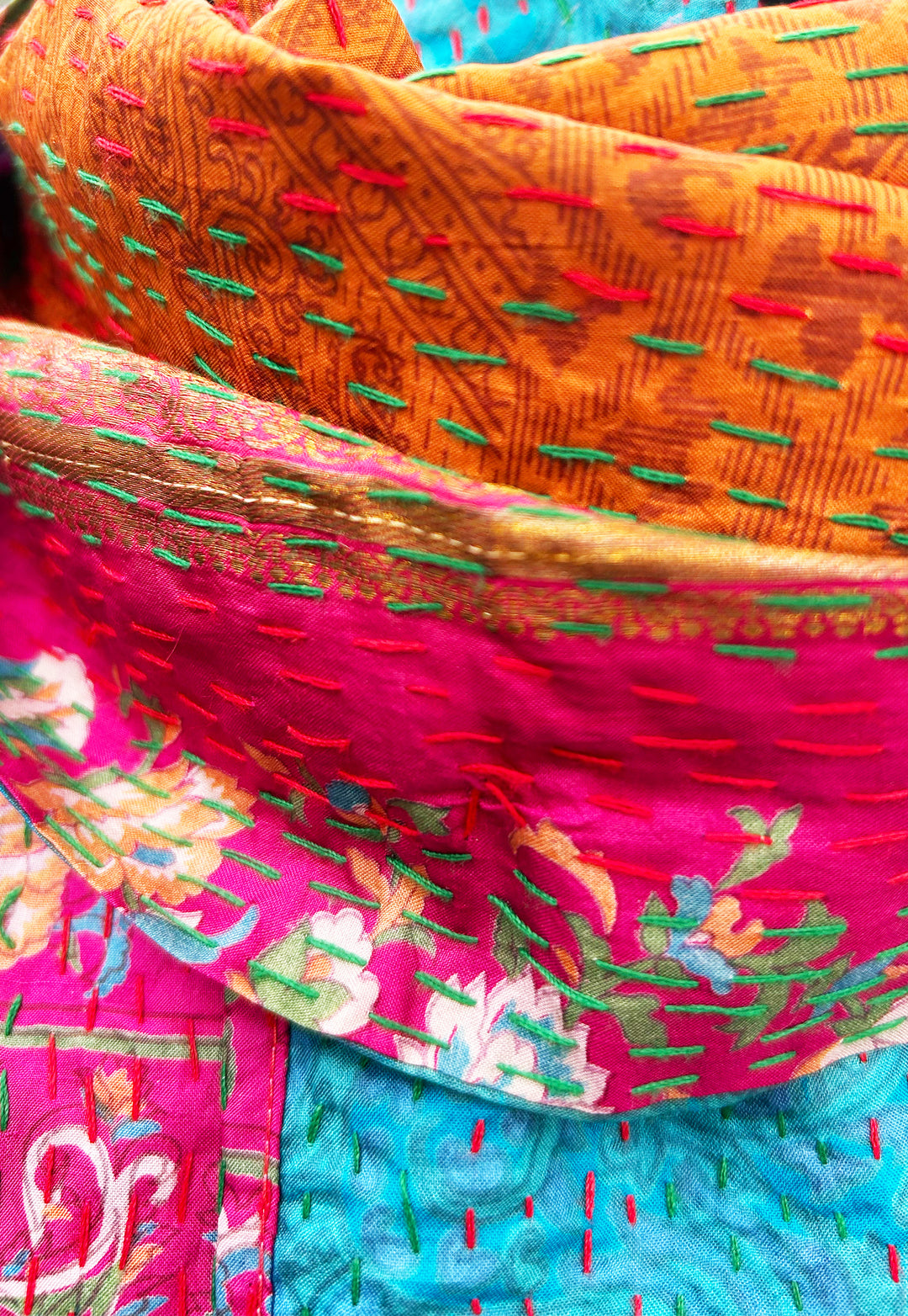 Silk Kantha Stole | Tansy