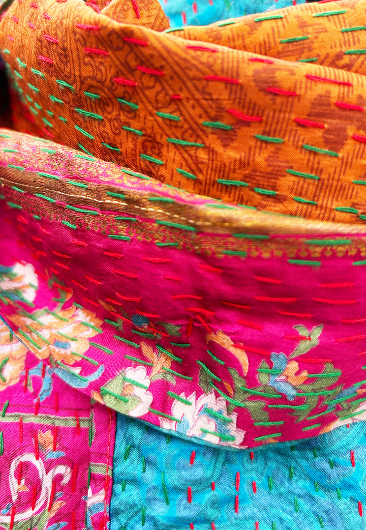 Silk Kantha Stole | Tansy