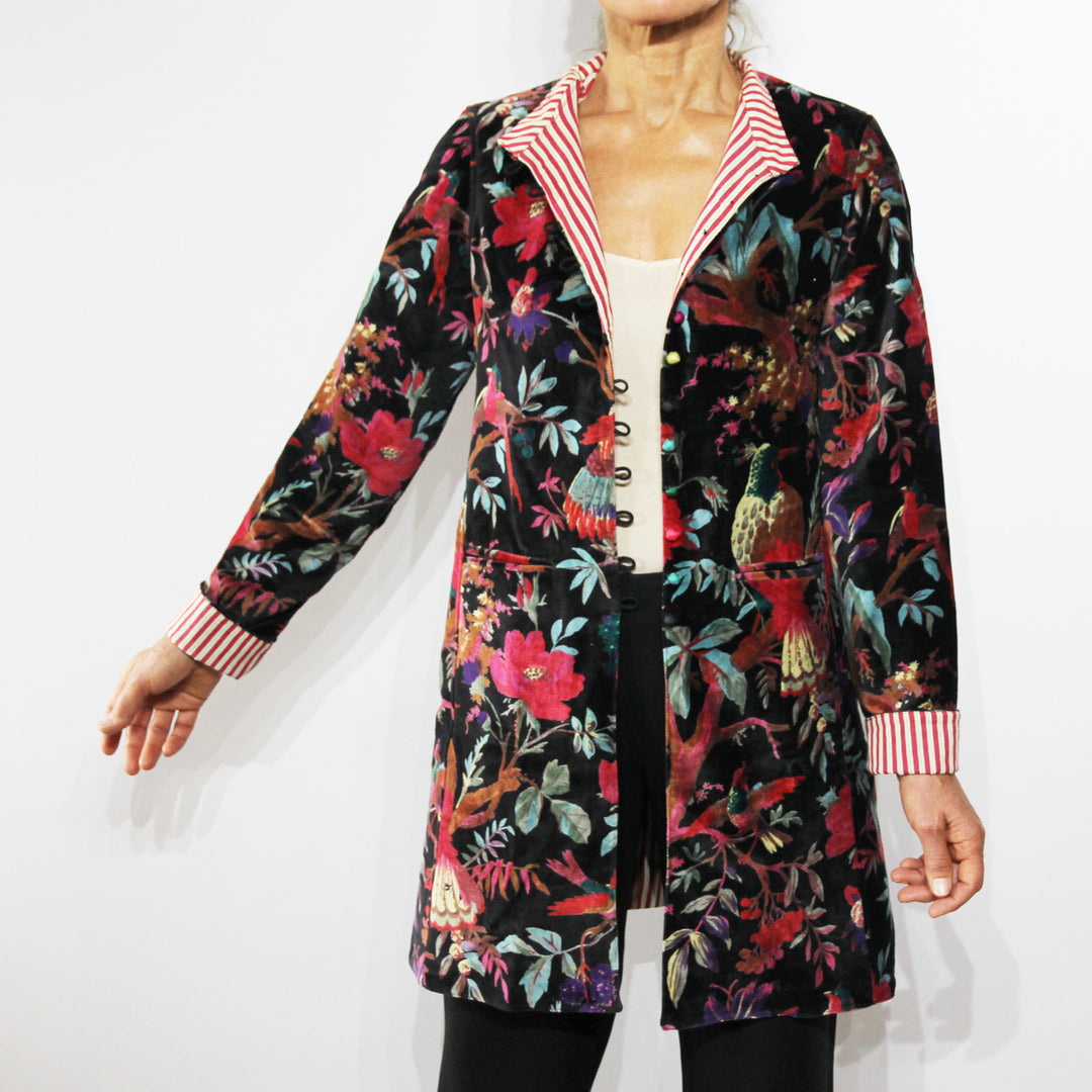 'Sharwani' Cotton Velvet Jacket | Tania Llewellyn Designs