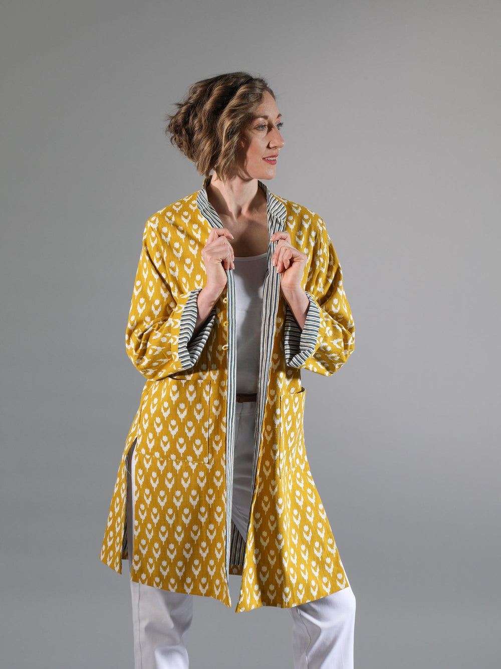 'Joy' Cotton Jacket / Mustard | Tania Llewellyn Designs