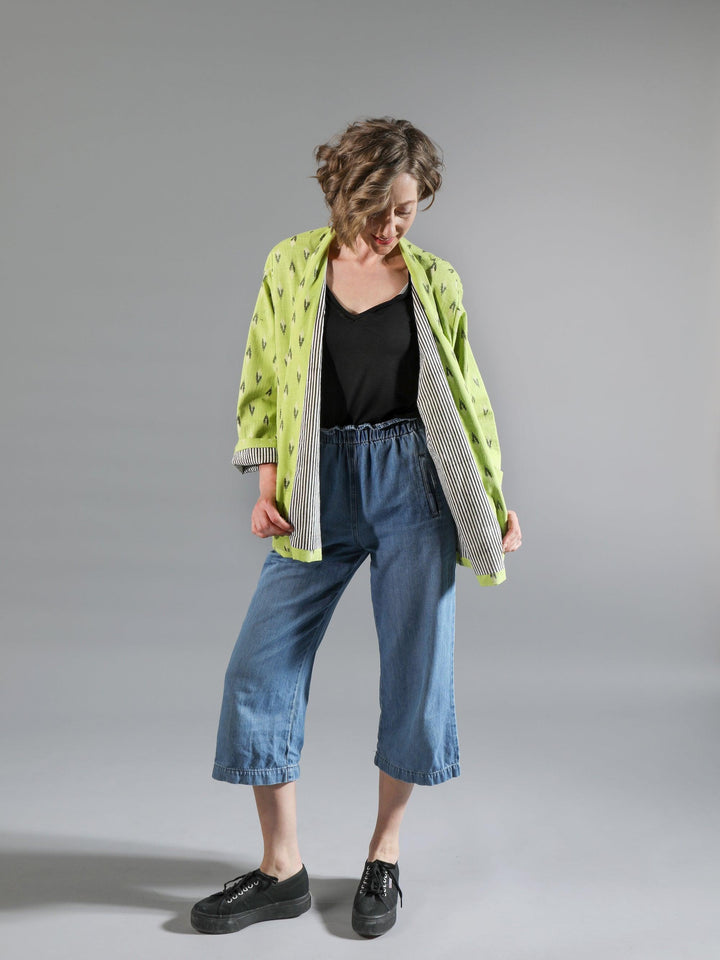 'Faith' Cotton Jacket / Lime Green | Tania Llewellyn Designs