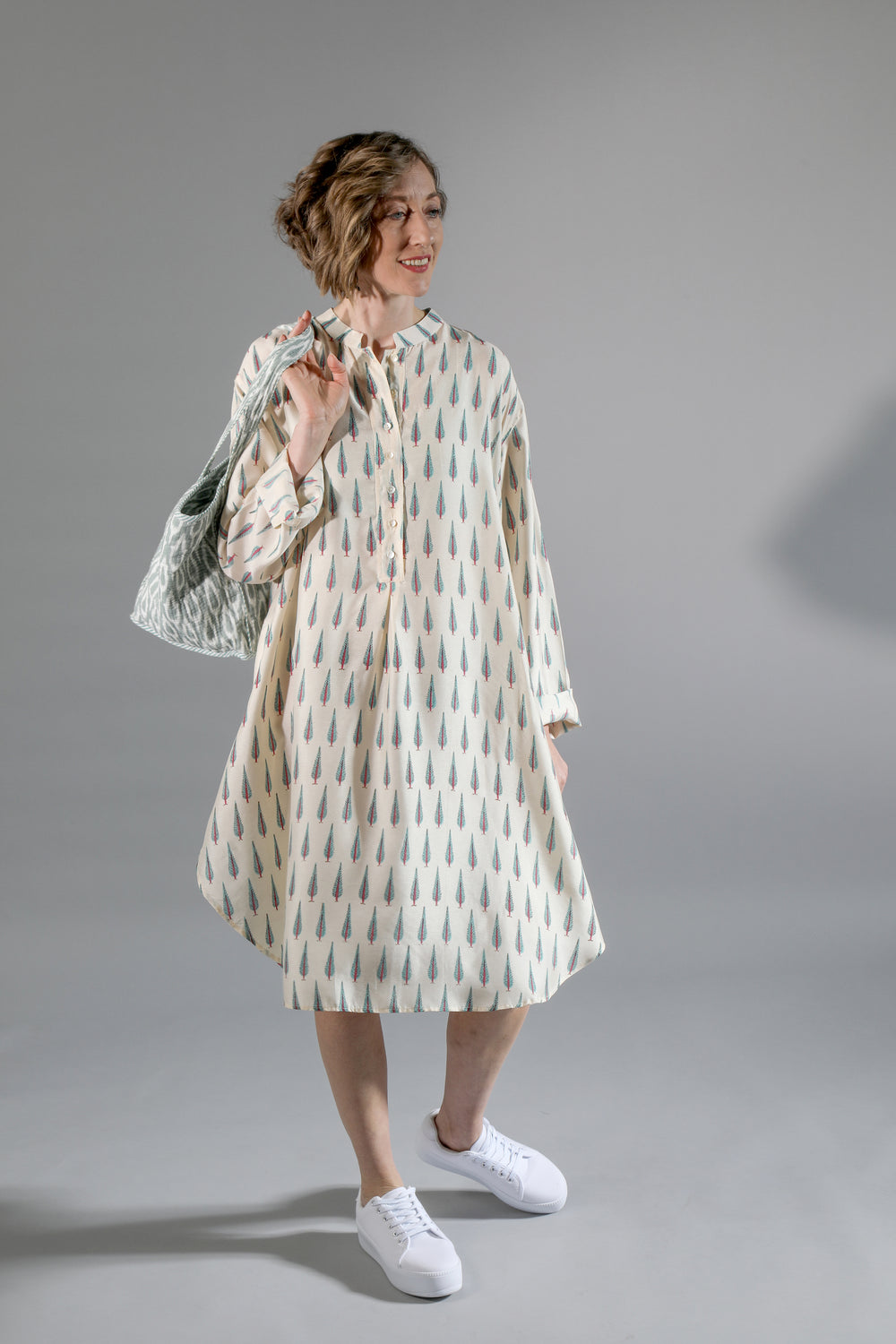 'Lalia' Shirtdress / Silk Cypress Print | Tania Llewellyn Designs