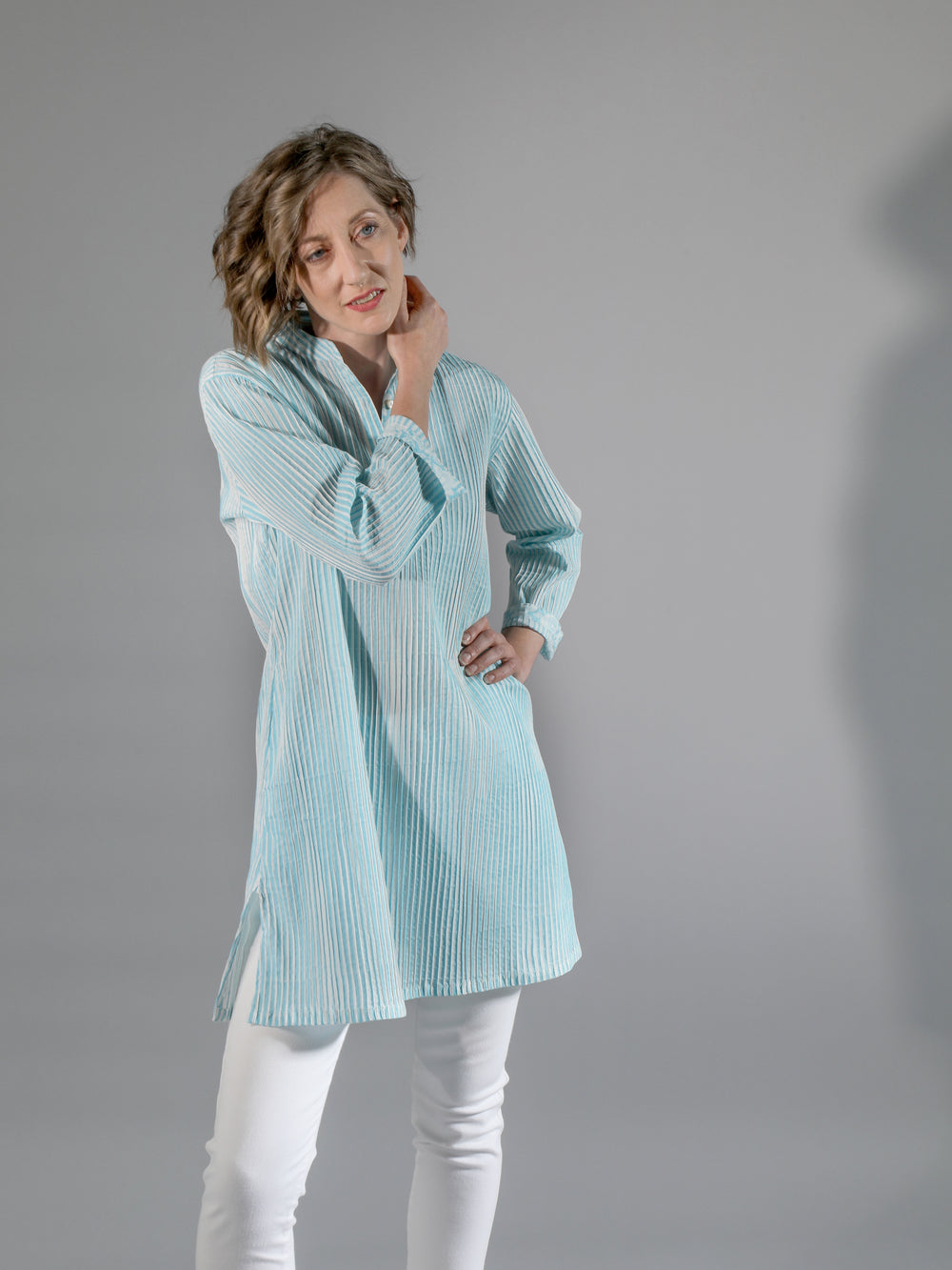 Pintuck Cotton Tunic | Tania Llewellyn Designs