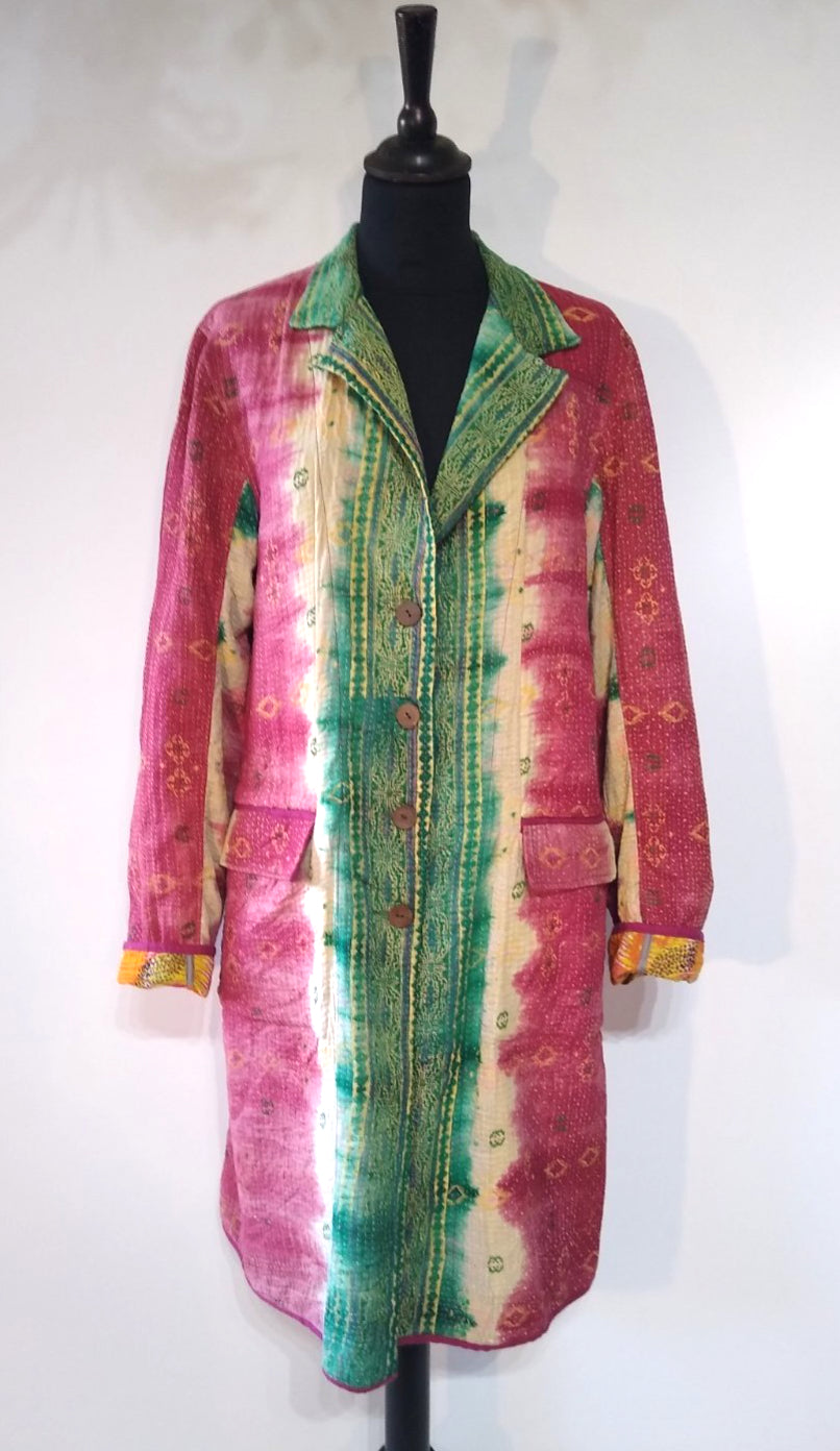 Cotton Kantha 'Classic' Jacket - Medium (40" Bust) | Tania Llewellyn Designs