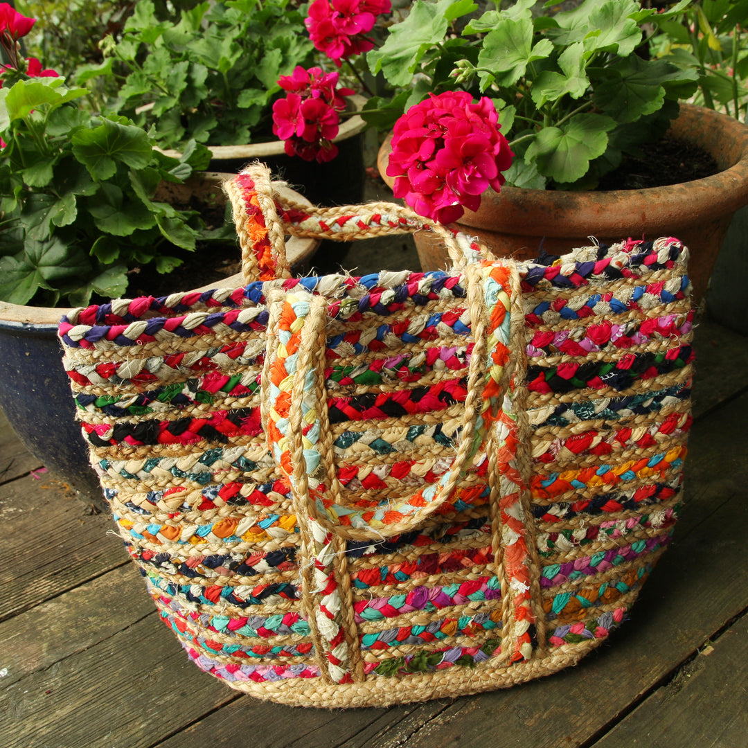 Recycled Cotton & Jute Shopping Bag | Tania Llewellyn Designs