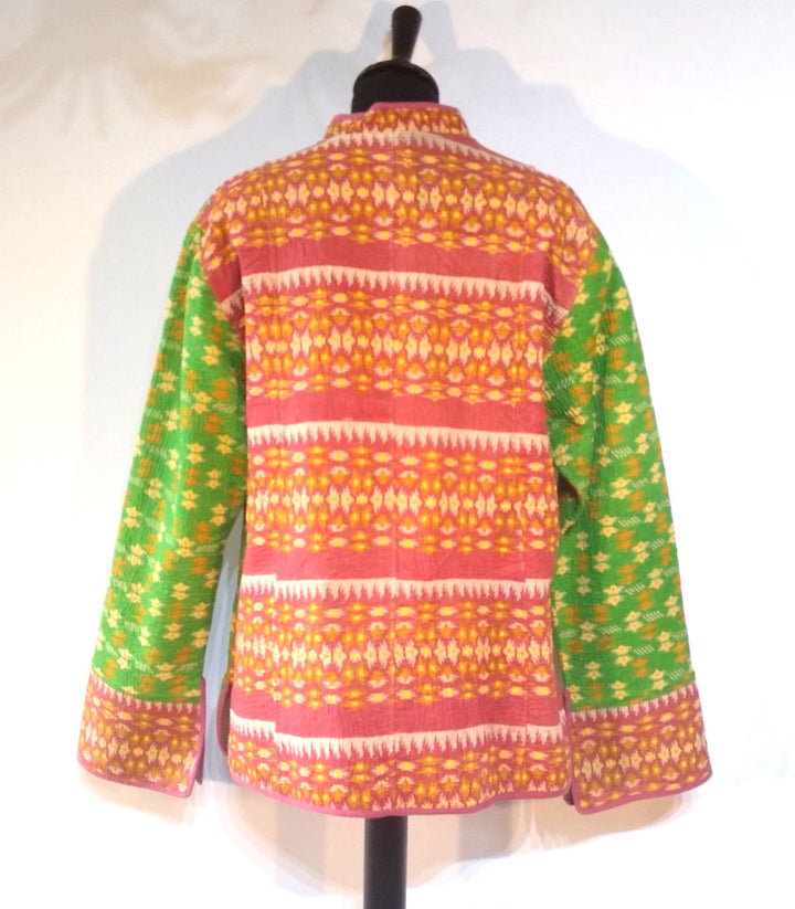Cotton Kantha 'Kiwi' Jacket - Large | Tania Llewellyn Designs